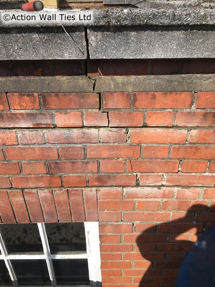 Harrow cracks - Harrow High School. Corroded Window Arch Bars
