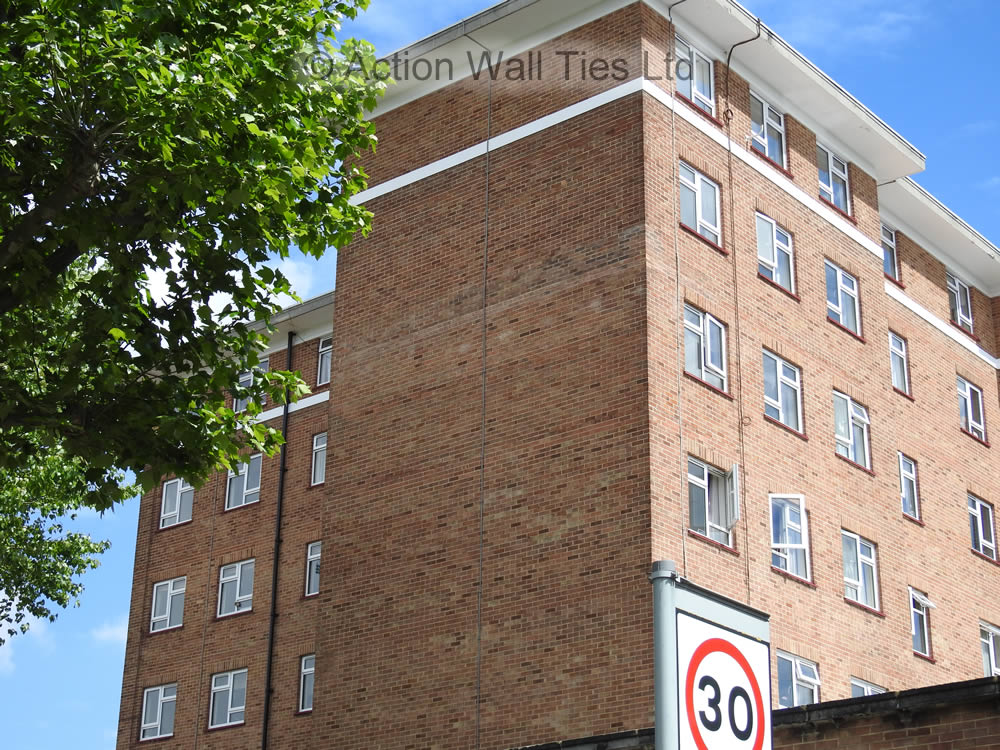 Wandsworth finished - Bulging Brickwork and Brick Slips on 60s /70s Apartment Blocks