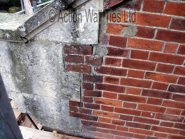 case 37 a - Stabilising Victorian gable wall stone corbels