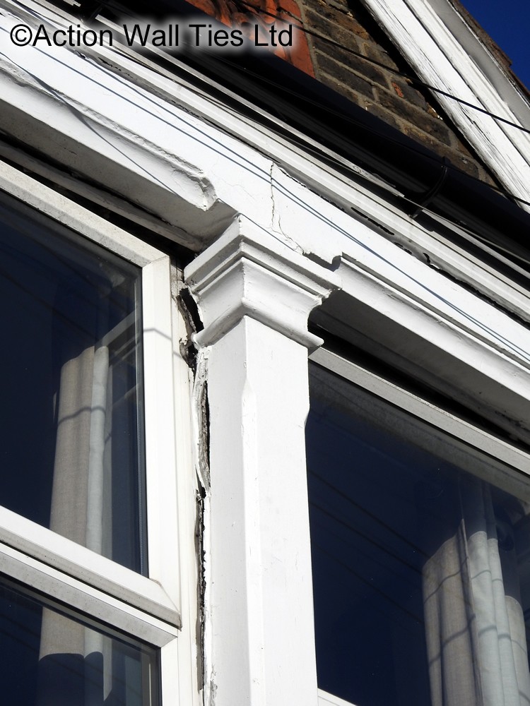 Grove Green bay repairs - Repairing Gaps Around Bay Window Glazing and Distorted Gable Brickwork