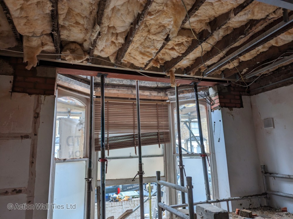 installing new beam - Timber Bay Window Beam Replacement