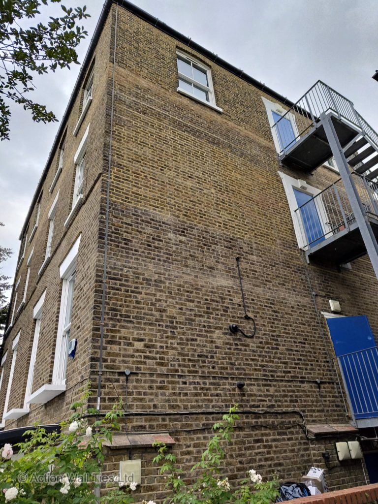 after brickwork realignment 02 768x1024 - London School with Bowing Brickwork
