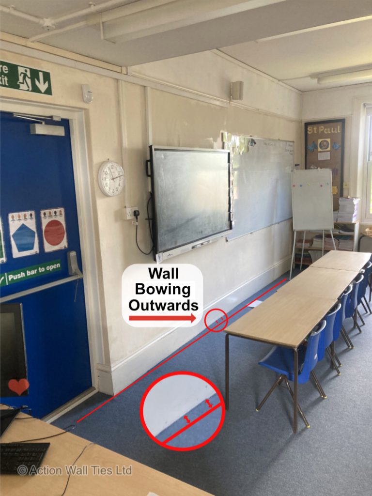 wall bulge 10 768x1024 - London School with Bowing Brickwork