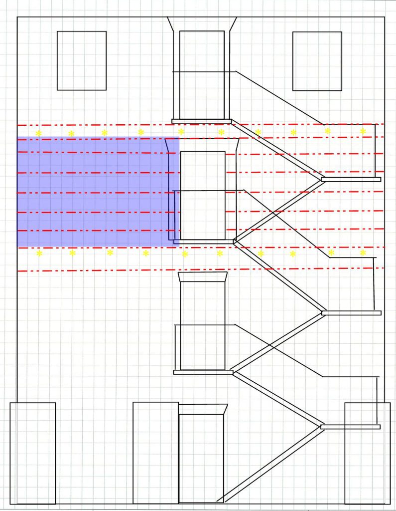 wall bulge repairs 03 795x1024 - London School with Bowing Brickwork