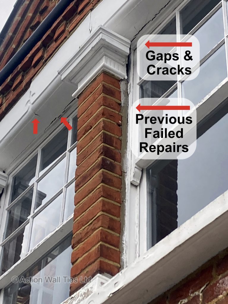 leaning bay column 01 SW13 768x1024 - Unstable 2 Storey Bay Window & Gable