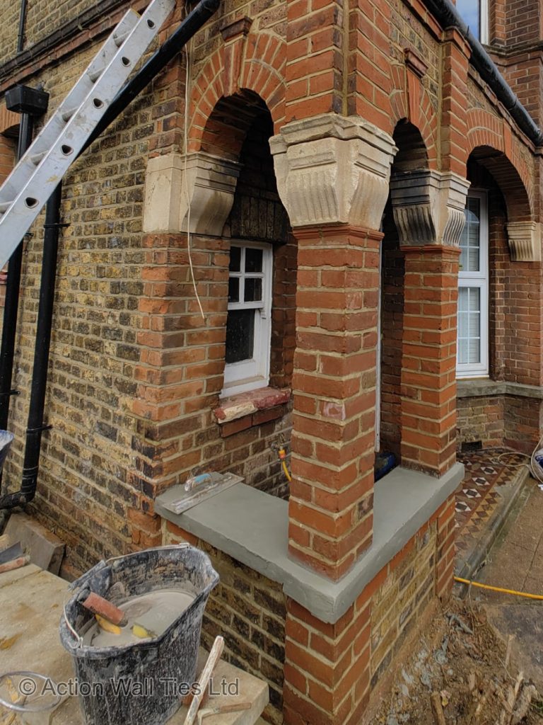 portico structural repairs 01 768x1024 - Failing Brick Portico Columns & Arches