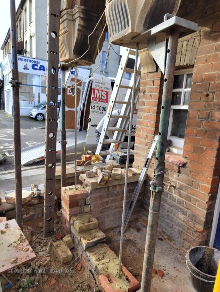 portico structural repairs 03 771x1024 - Failing Brick Portico Columns & Arches