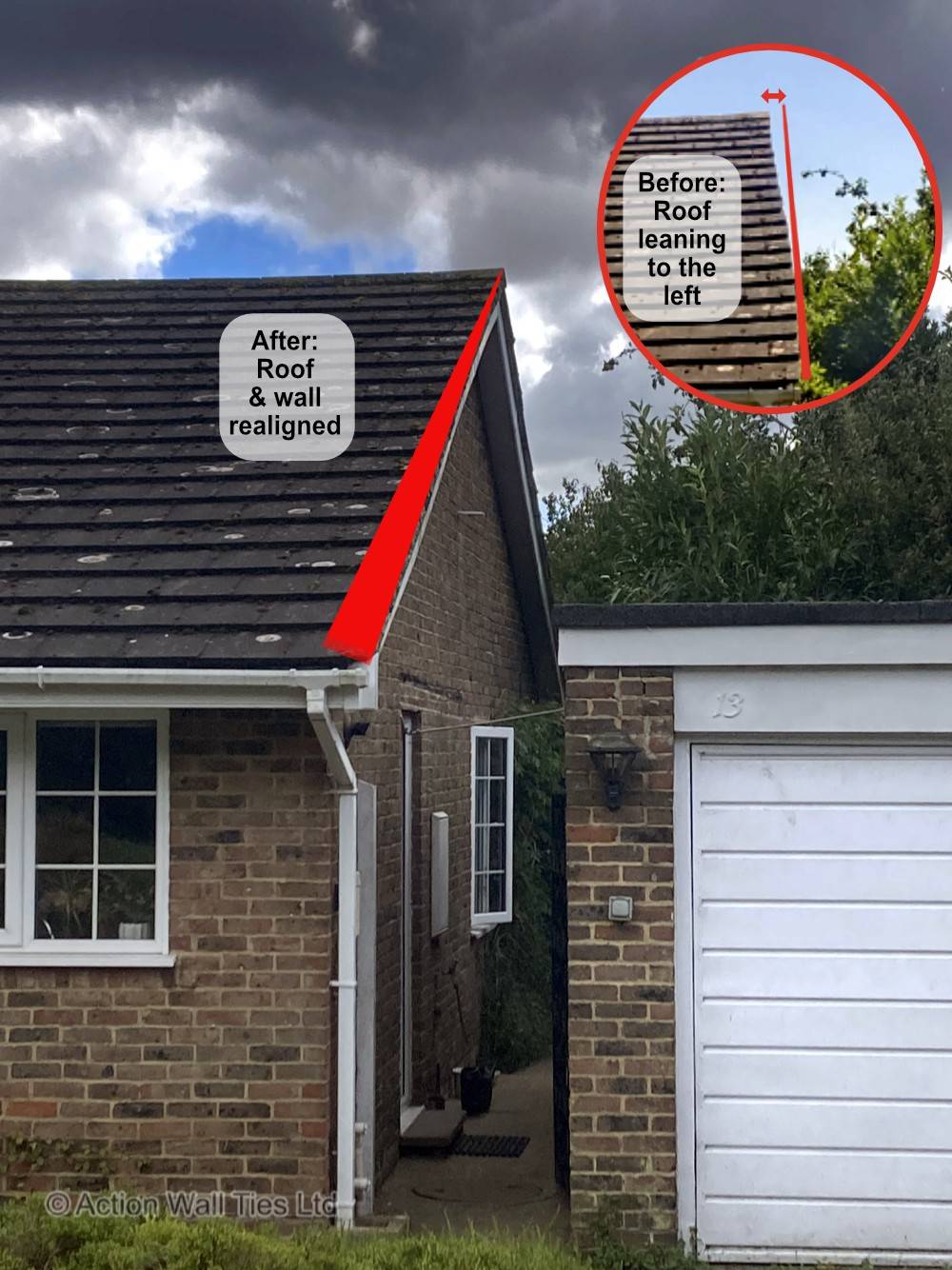 leaning gable Kent 12 - Structural Repairs Canterbury &amp; Kent | Action Wall Ties